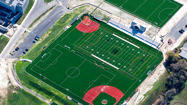 jointed football and soccer fields